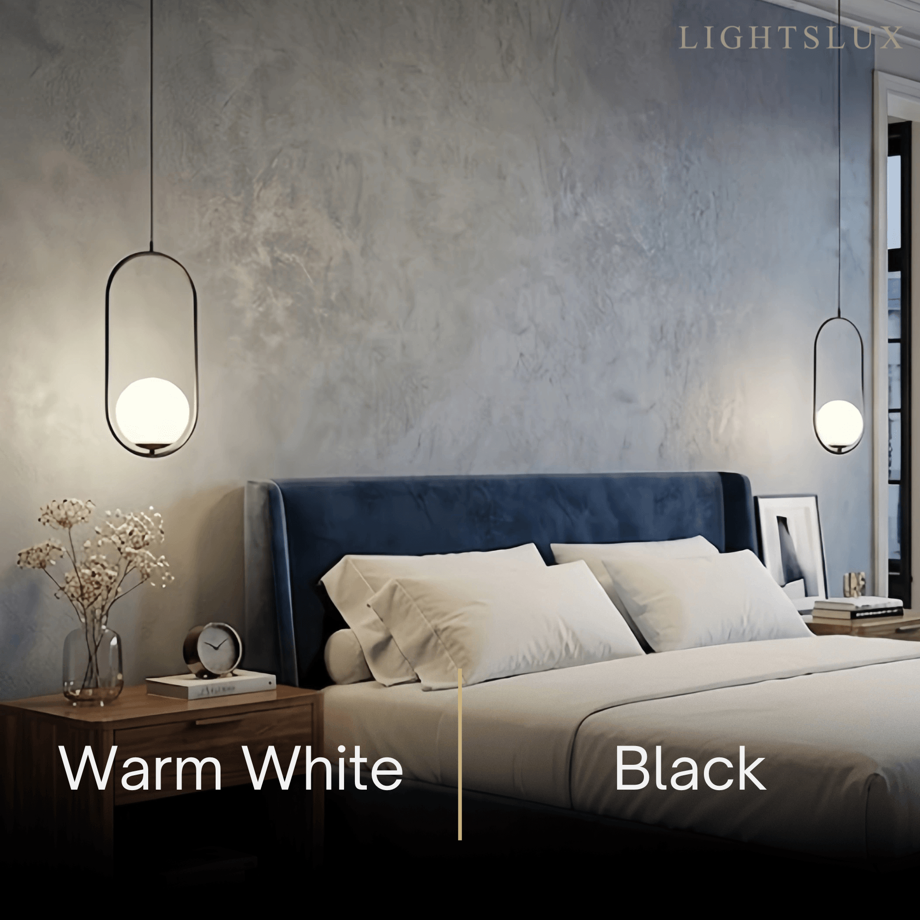Modern Oval Pendant Light - Black/Gold Metal/Glass for Living Room - Flindria