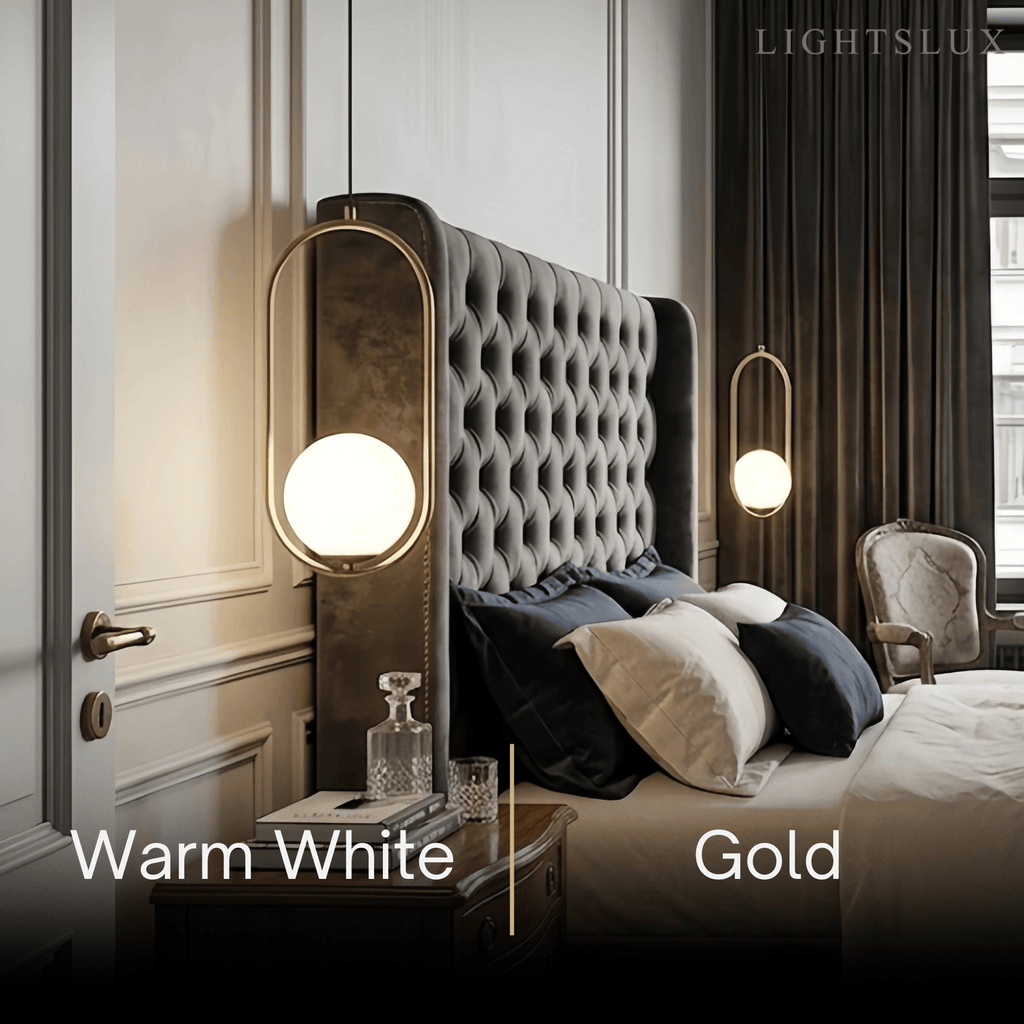 Modern Oval Pendant Light - Black/Gold Metal/Glass for Living Room - Flindria