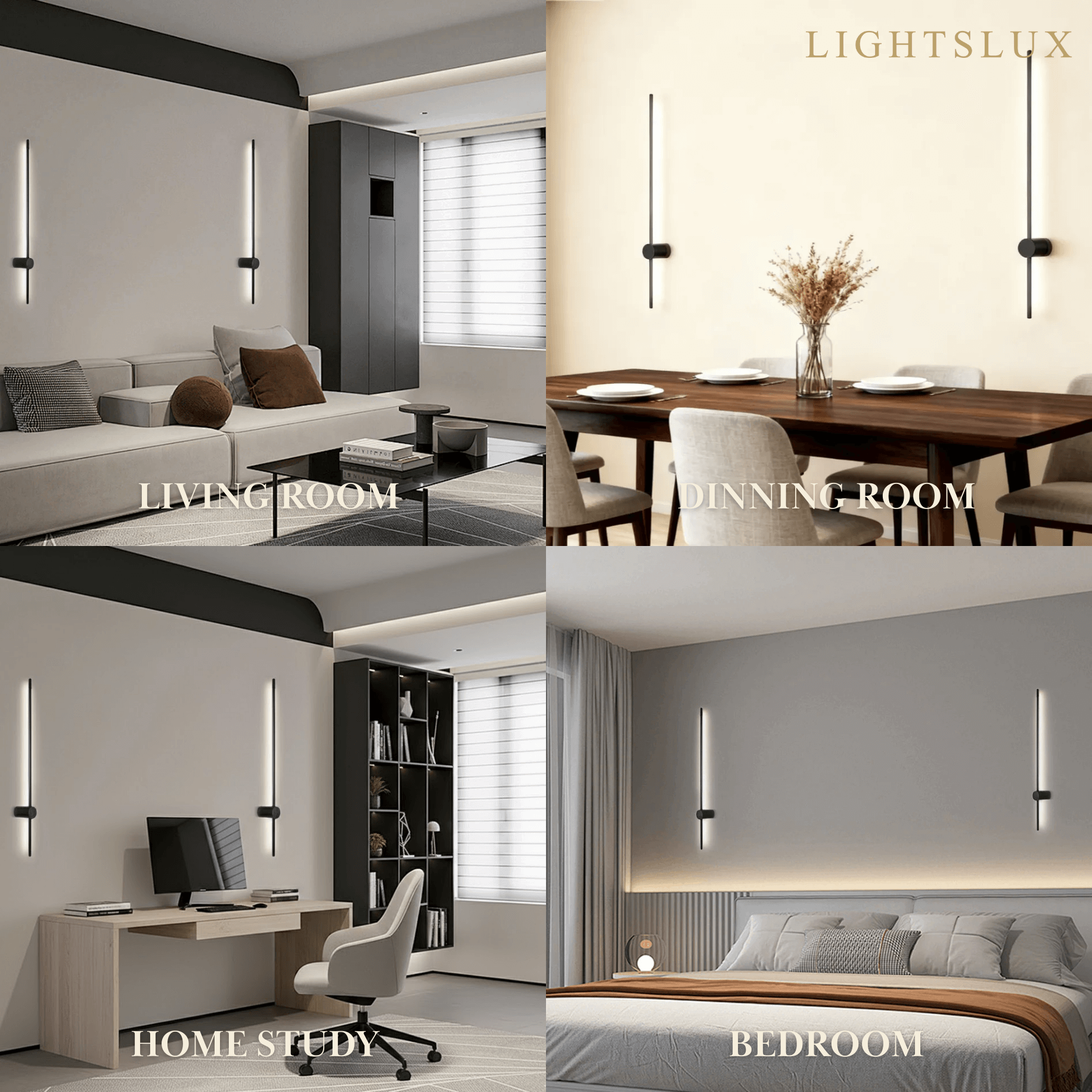 Minimalist LED Wall Lamp- Linear Light for Bedroom - Flindria