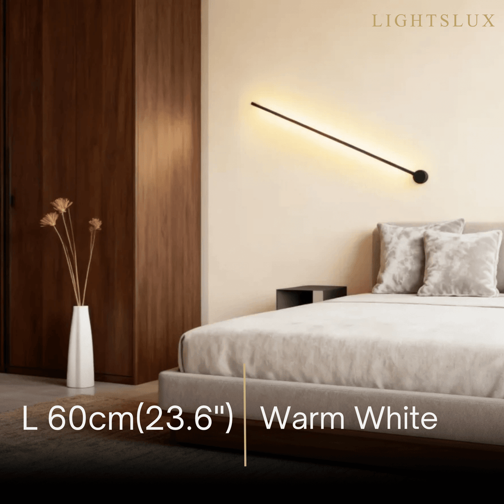 Minimalist LED Wall Lamp- Linear Light for Bedroom - Flindria