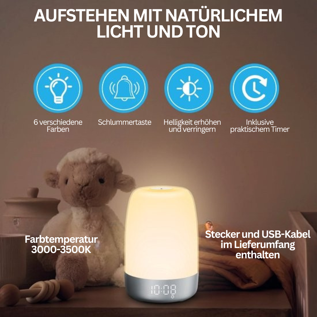 Aurora Aufwachlicht-Wecker — Sonnenaufgangssimulation, natürliche Klänge