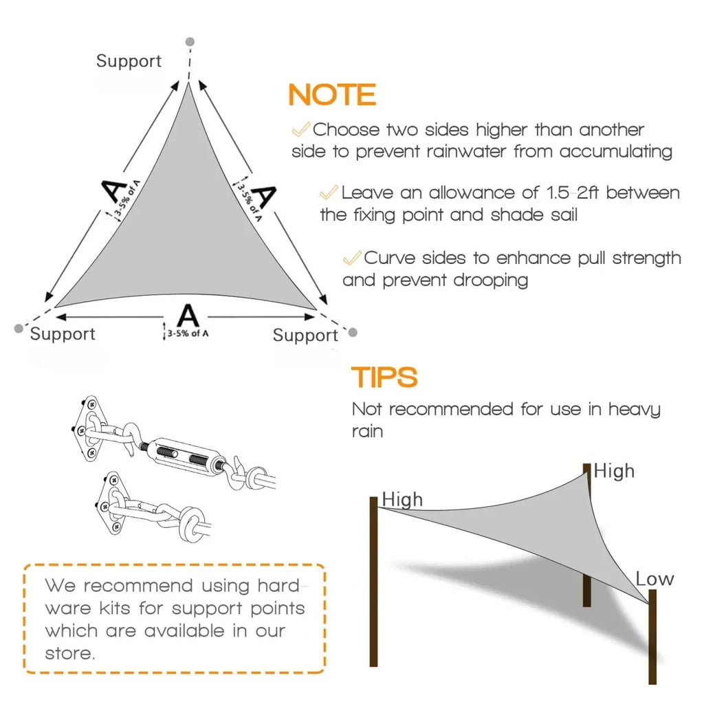 Outdoria UV-Protective Outdoor Sunshade Sail