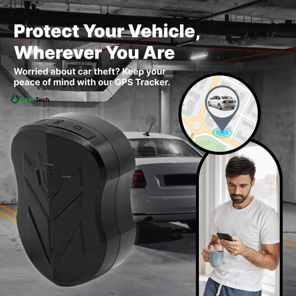 Rastreador GPS impermeable para vehículos — Seguimiento en tiempo real, activación por voz, batería de 5000 mAh