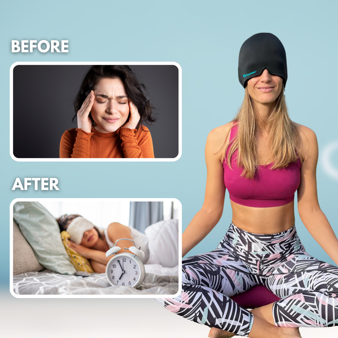 Gorro de gel macio Therma para alívio da enxaqueca — terapia da dor com calor/frio