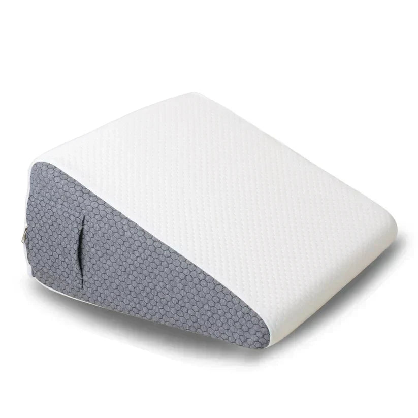 Pernă ergonomică tip pană AeroRise — suport pentru gât și coloană vertebrală