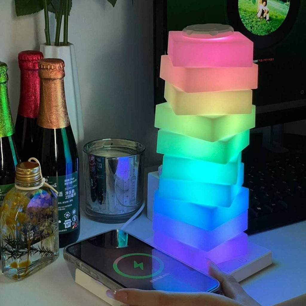 NovaGlow LED-lámpa — állítható hangulatvilágítás, vezeték nélküli töltő