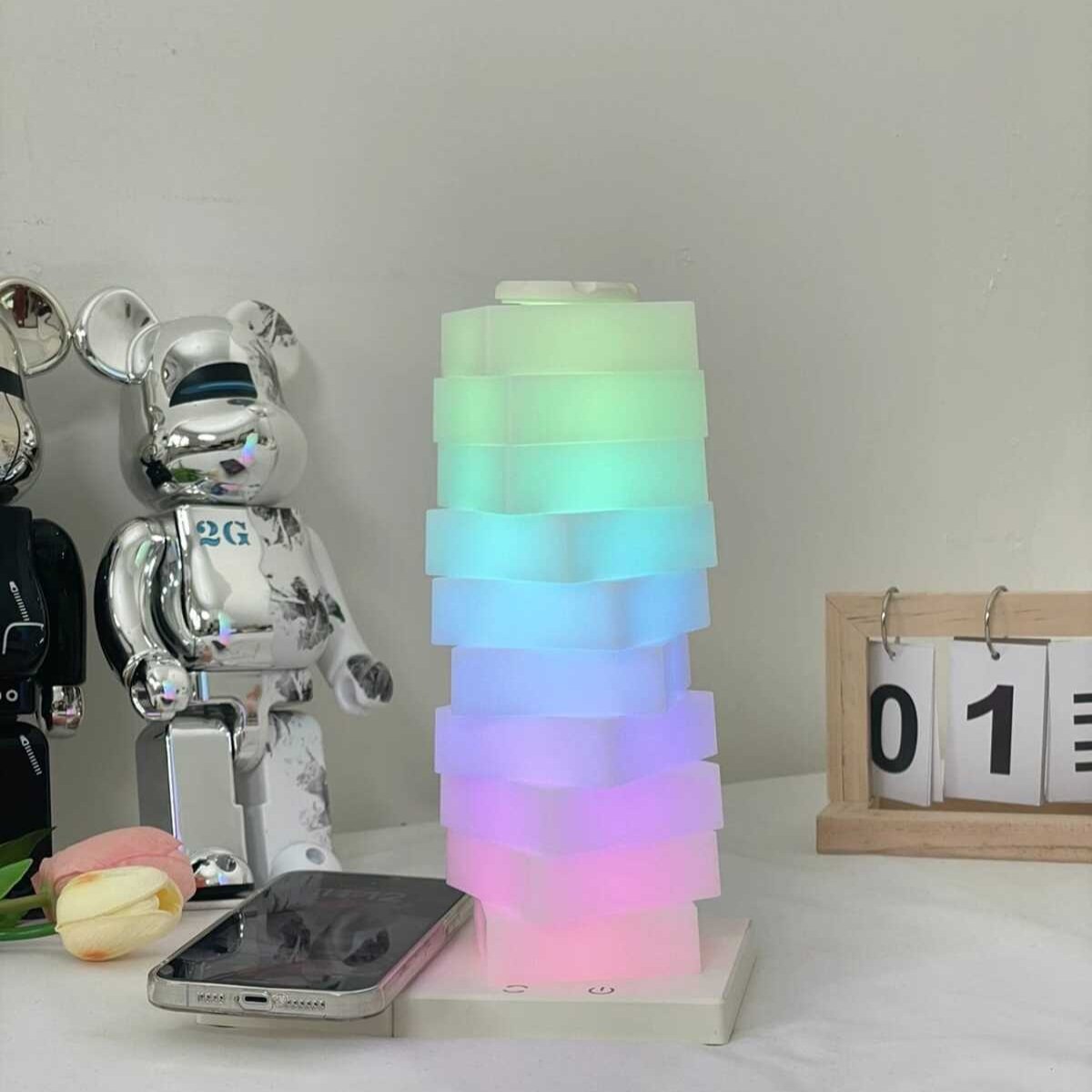 NovaGlow LED-lámpa — állítható hangulatvilágítás, vezeték nélküli töltő