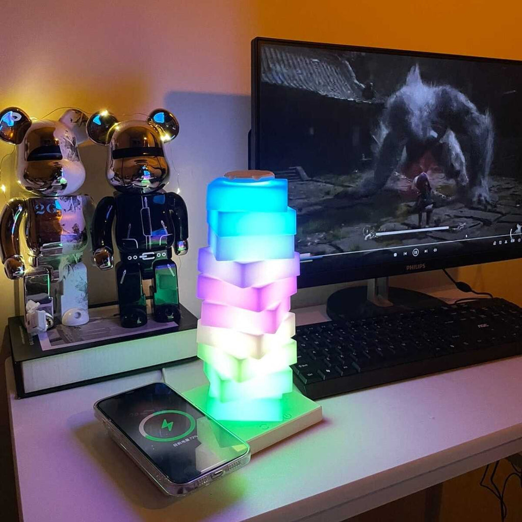NovaGlow LED-lámpa — állítható hangulatvilágítás, vezeték nélküli töltő