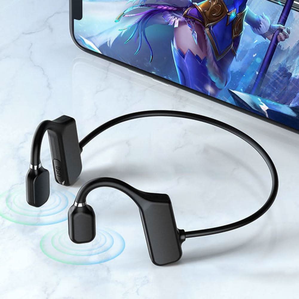 سماعات رأس لاسلكية بتوصيل عظمي من Sonicflow — صوت مفتوح الأذن