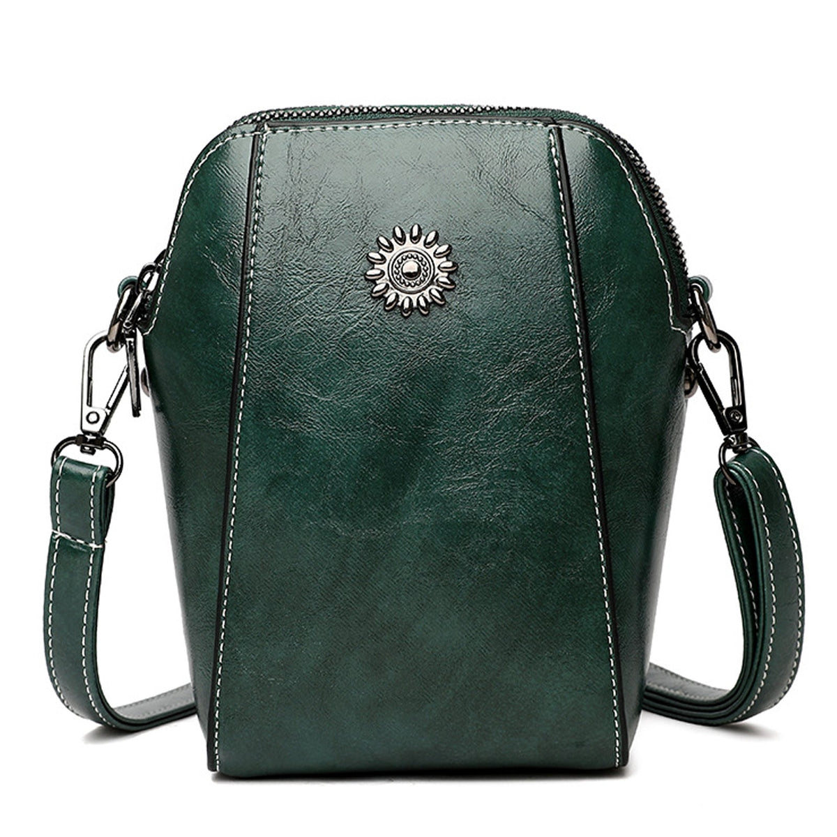 Retro-Umhängetasche aus Leder — stilvolle Schultertasche, 14x6x18cm