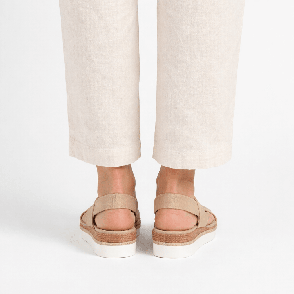 Sandales compensées orthopédiques pour femmes - Brides réglables, assise plantaire absorbant les chocs, soutien de la voûte plantaire
