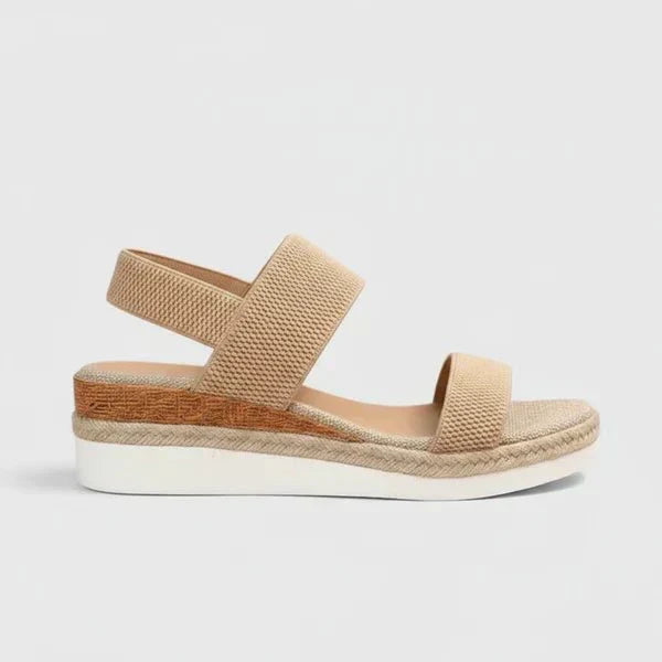 Sandales compensées orthopédiques pour femmes - Brides réglables, assise plantaire absorbant les chocs, soutien de la voûte plantaire