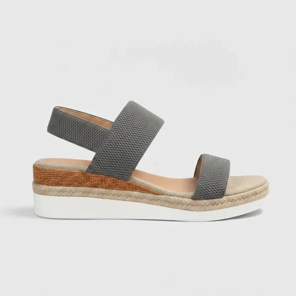 Sandales compensées orthopédiques pour femmes - Brides réglables, assise plantaire absorbant les chocs, soutien de la voûte plantaire