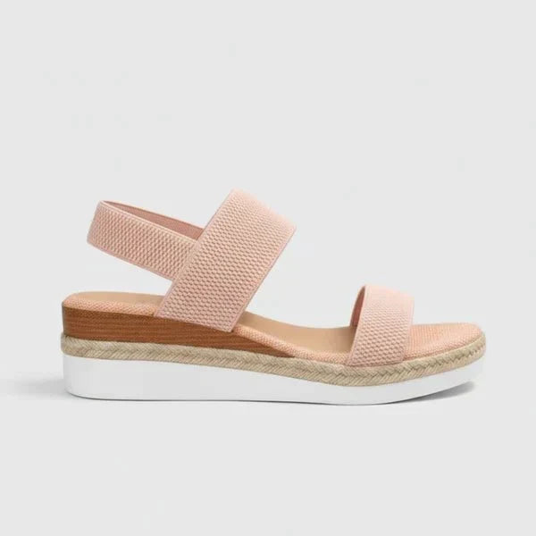 Sandales compensées orthopédiques pour femmes - Brides réglables, assise plantaire absorbant les chocs, soutien de la voûte plantaire