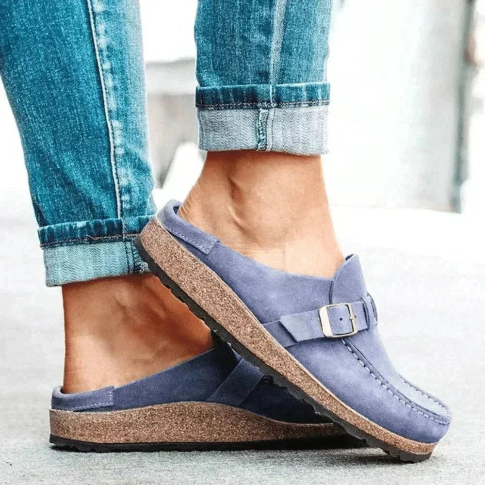 Orthopedische instapschoenen voor dames - comfortabele stof en ondersteunende demping