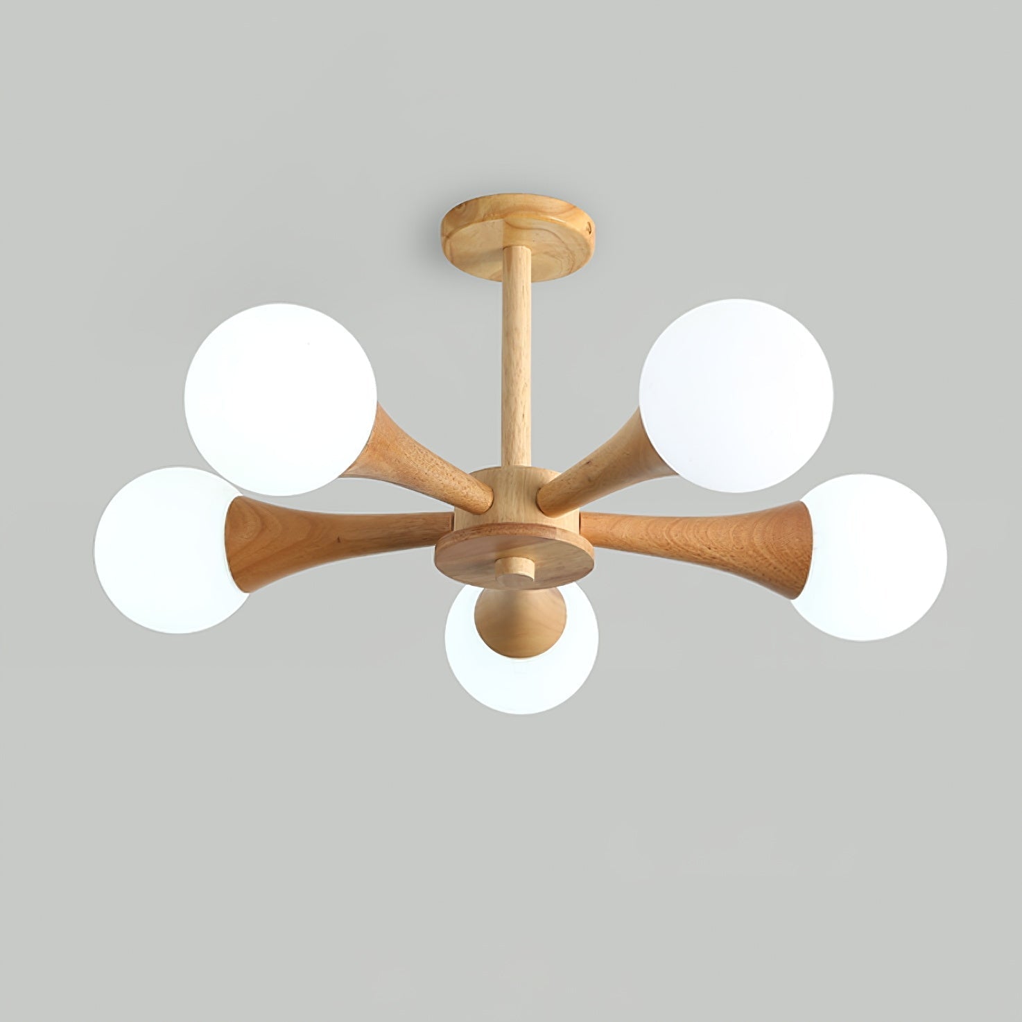 Liora Warm Glow Wood And Glass Ceiling Pendant For Small Spaces