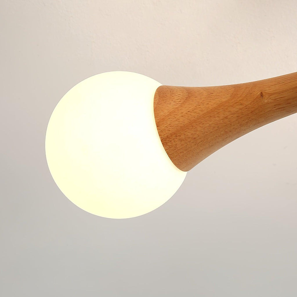 Liora Warm Glow Wood And Glass Ceiling Pendant For Small Spaces