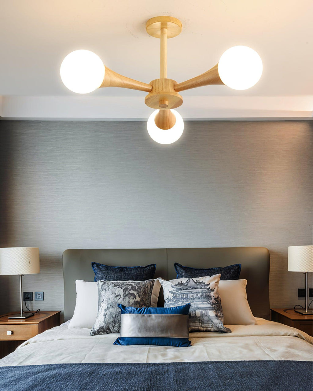 Liora Warm Glow Wood And Glass Ceiling Pendant For Small Spaces