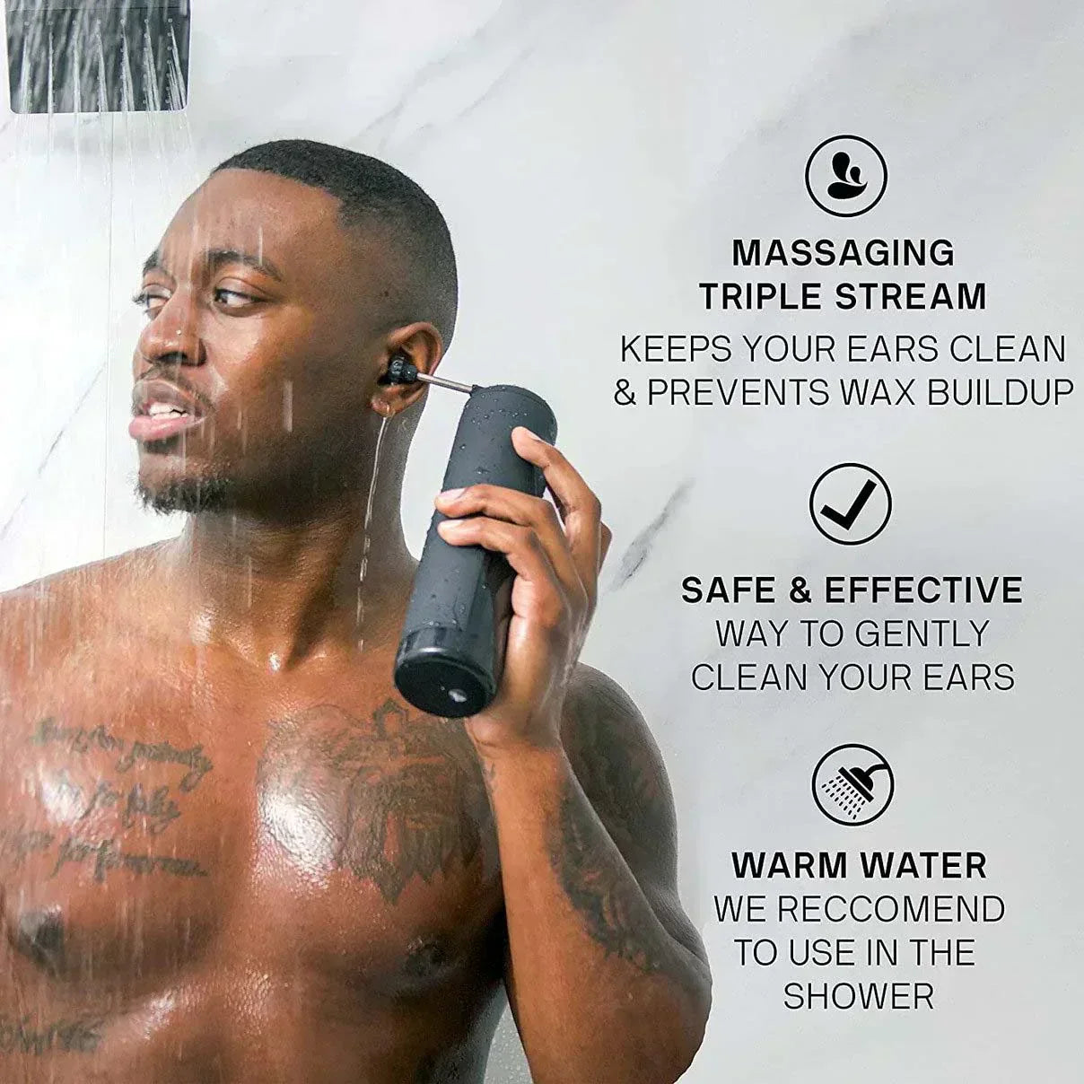QuellWave Ear Rinse Pro — massaggiatore ad acqua a triplo getto