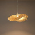 Natural Bamboo Pendant Light – Irregular Wood Design for Dining Room - Flindria
