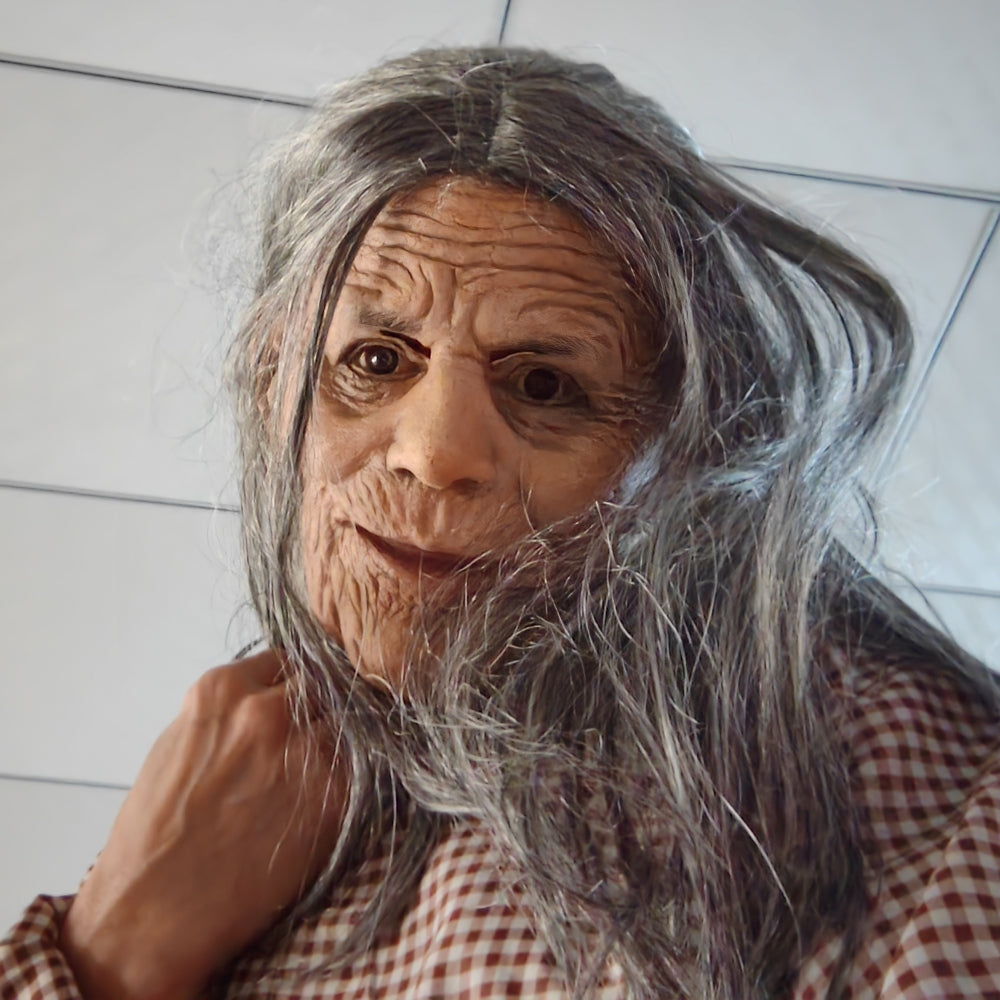 Granny-Witch-Maske – gruselige Halloween-Charaktermaske
