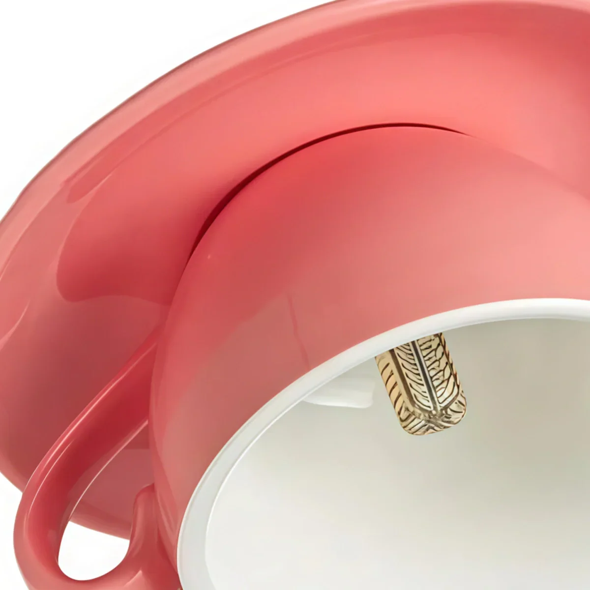 Art Deco Ceramic Ceiling Light - 7-Color Options Cup Design for Bedroom - Flindria