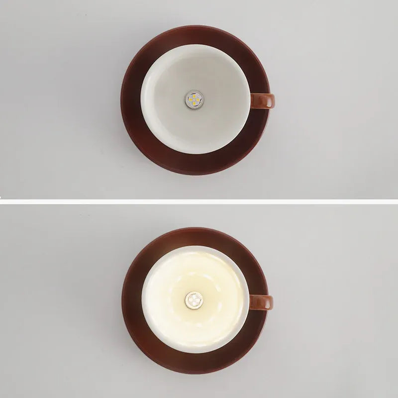 Art Deco Ceramic Ceiling Light - 7-Color Options Cup Design for Bedroom - Flindria