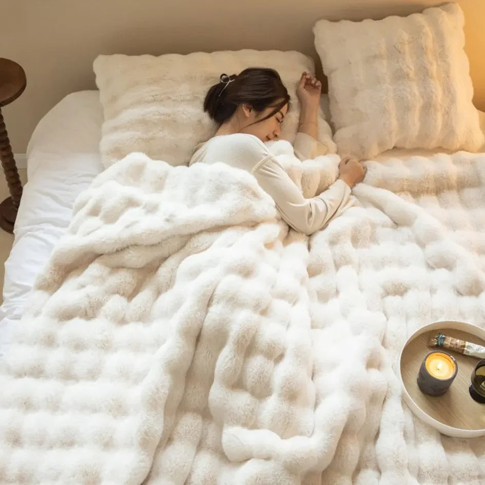 Cuddleblanket mykt ullpledd — varm og koselig komfort