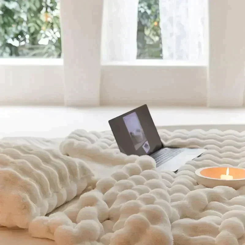 Cuddleblanket mykt ullpledd — varm og koselig komfort