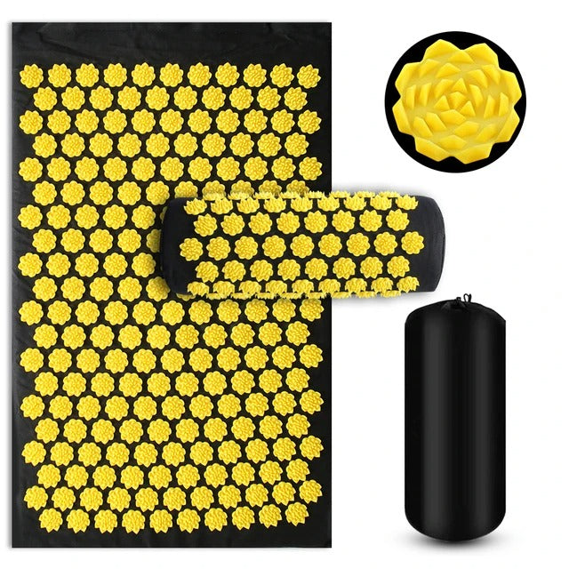 Acupressure Mat Set — Spiked Massage, Pain Relief & Stress Reduction
