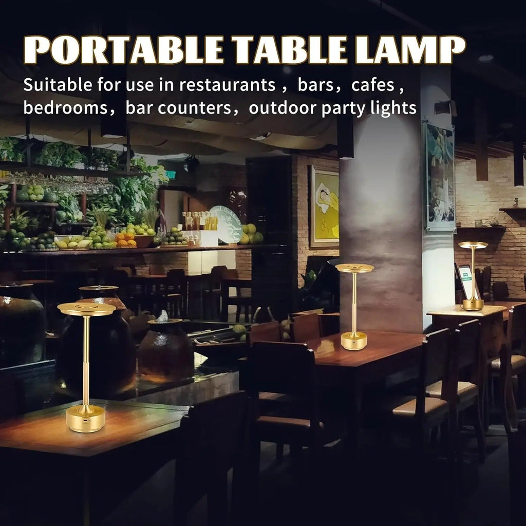 Moderne ledningsfri LED-bordlampe - genopladelig med berøringssensor