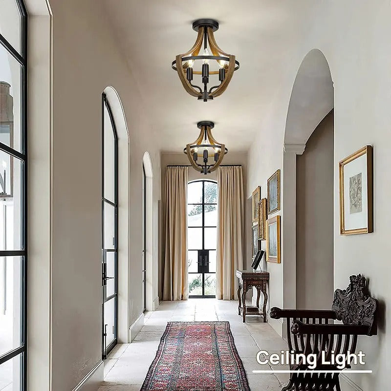 Orenda Rustic Farmhouse Chandelier With Iron Finish Dining Rooms