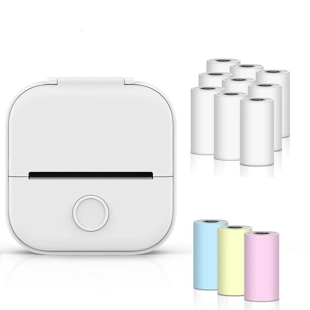 Przenośna mini drukarka — bezatramentowa drukarka fotograficzna Bluetooth do natychmiastowych wydruków