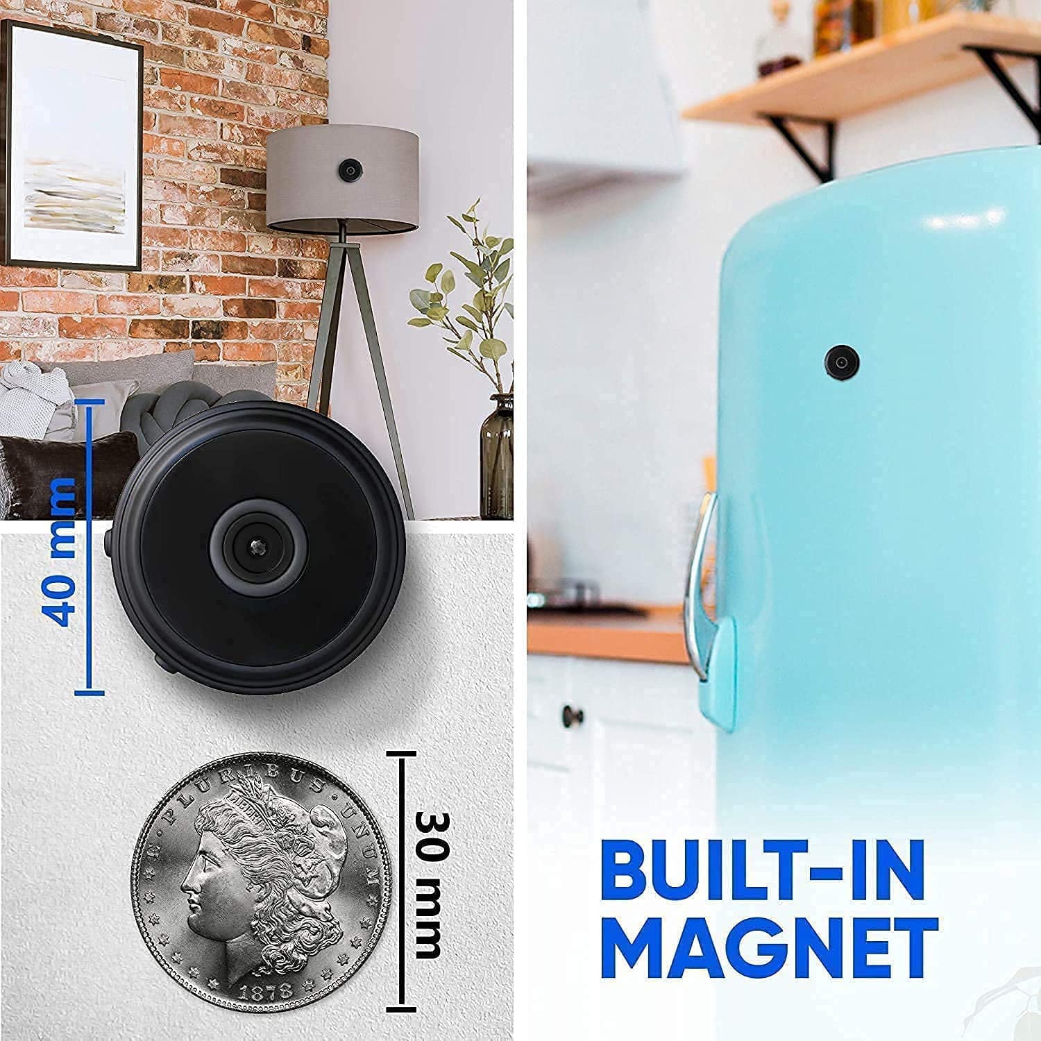 Compact Wireless Magnetic Camera with Real-Time Audio & Video Streaming | Filindra