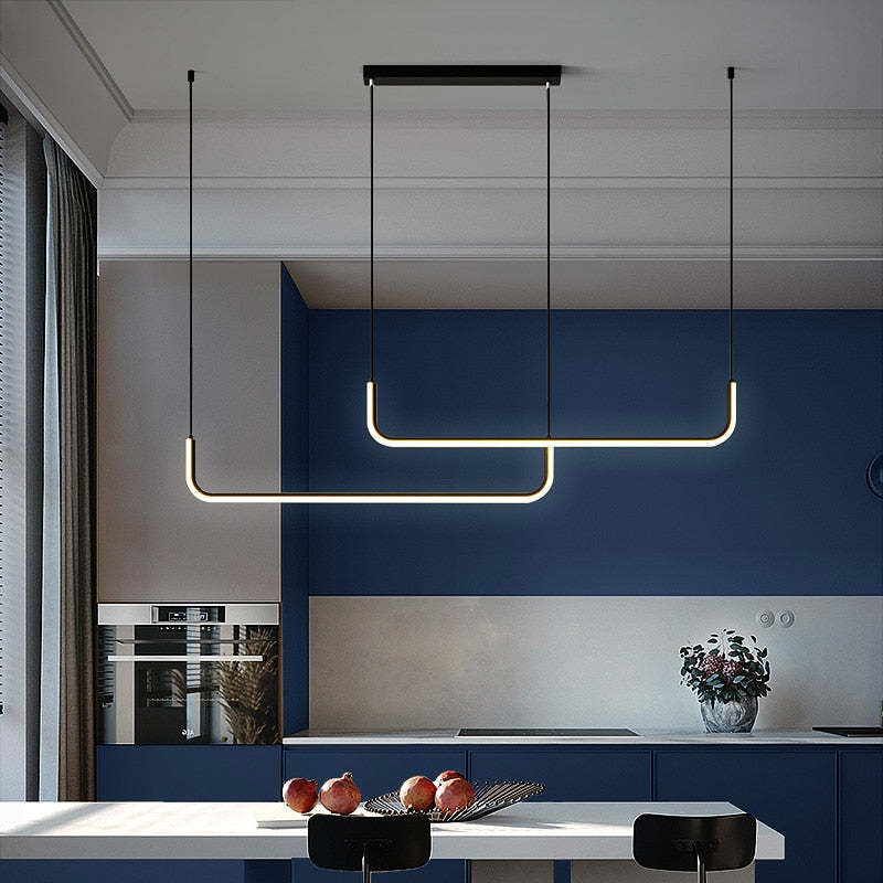 EdgeGlow LED-pendellampa — metallram, silikonbelagd yta