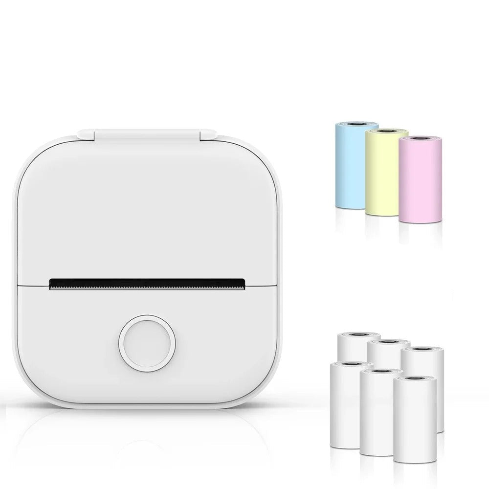 Przenośna mini drukarka — bezatramentowa drukarka fotograficzna Bluetooth do natychmiastowych wydruków