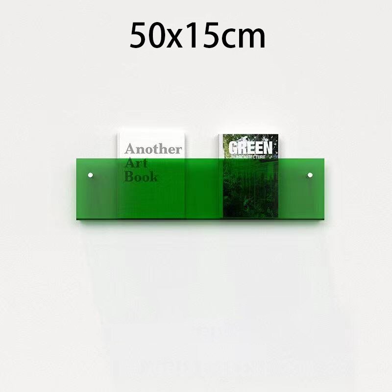 Floating Acrylic Magazine Holder — Wall Mount, 12 Colors