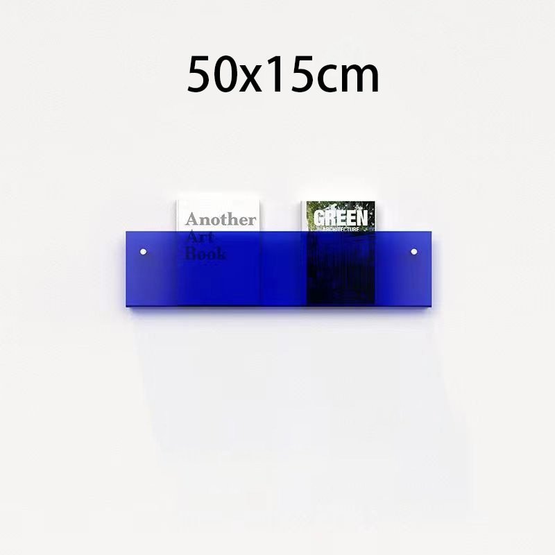 Floating Acrylic Magazine Holder — Wall Mount, 12 Colors