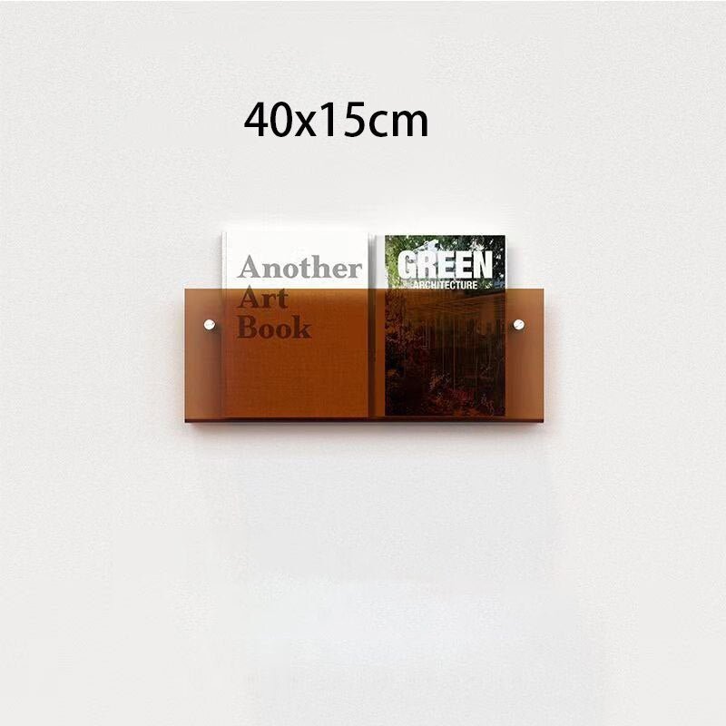 Floating Acrylic Magazine Holder — Wall Mount, 12 Colors