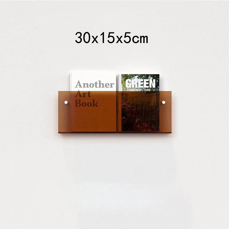 Floating Acrylic Magazine Holder — Wall Mount, 12 Colors