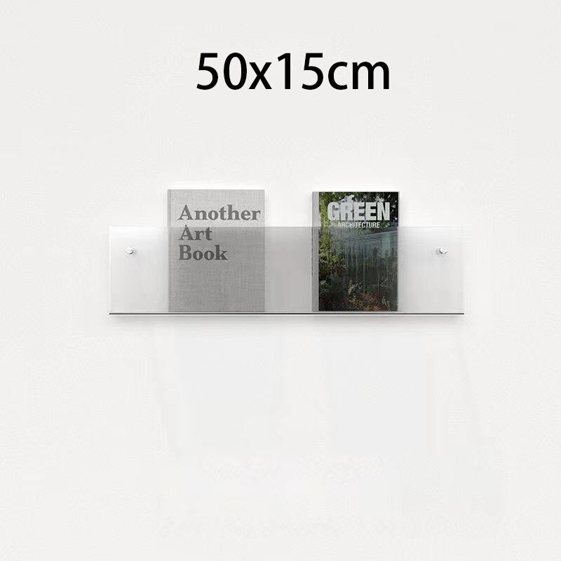 Floating Acrylic Magazine Holder — Wall Mount, 12 Colors