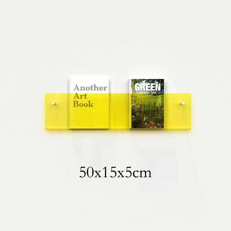 Floating Acrylic Magazine Holder — Wall Mount, 12 Colors