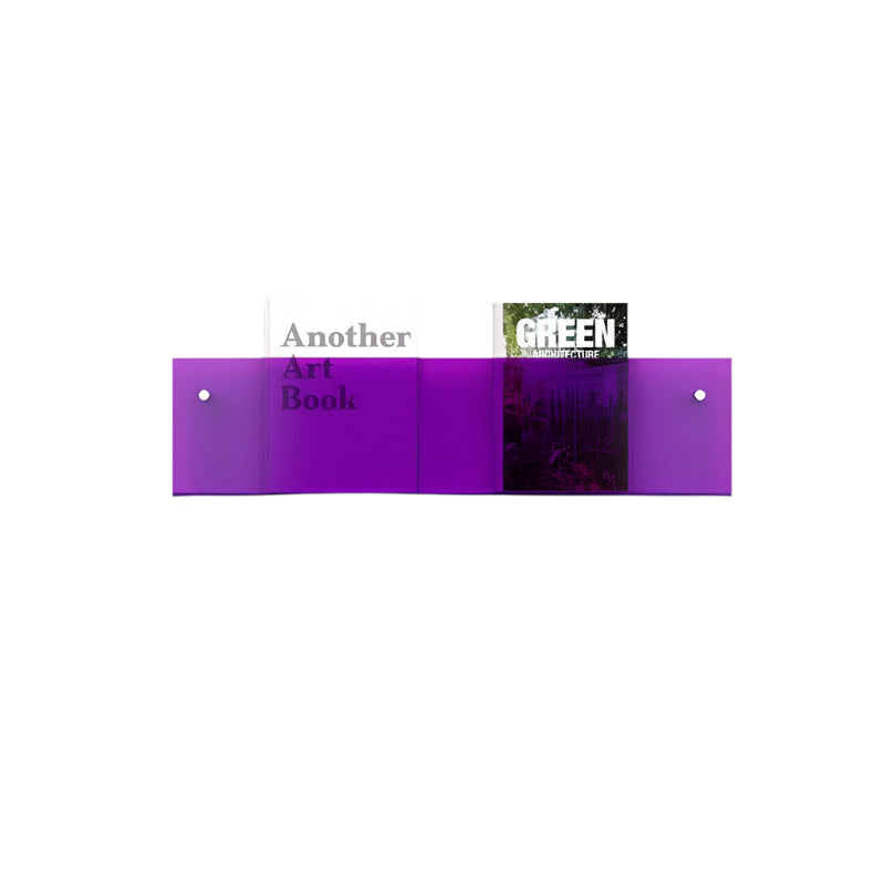 Floating Acrylic Magazine Holder — Wall Mount, 12 Colors