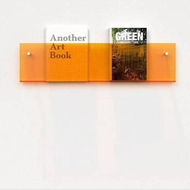 Floating Acrylic Magazine Holder — Wall Mount, 12 Colors