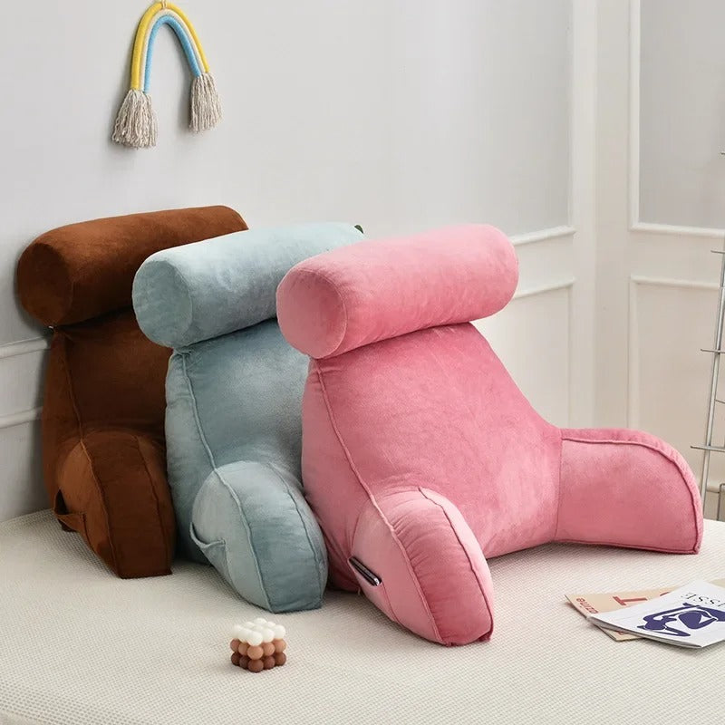 Cuscino ergonomico da lettura — braccioli, poggiatesta, supporto lombare