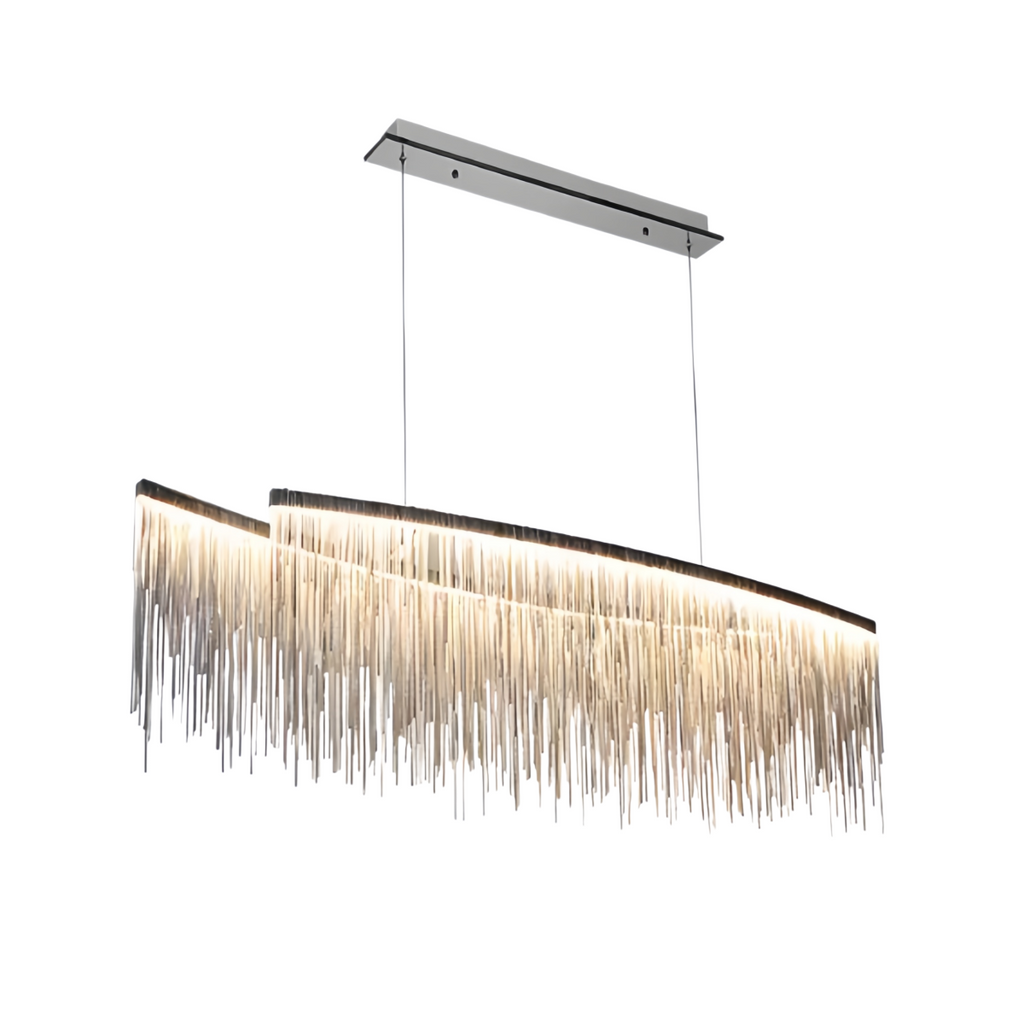 Royal Gouden of Chromen Hanglamp – Luxe Kwast Metaalarmatuur voor Eetkamer - Flindria