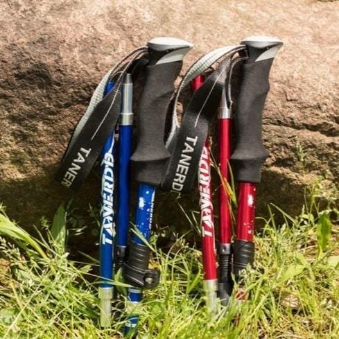 Justerbare sammenfoldelige trekkingstave — Kompakt teleskopdesign