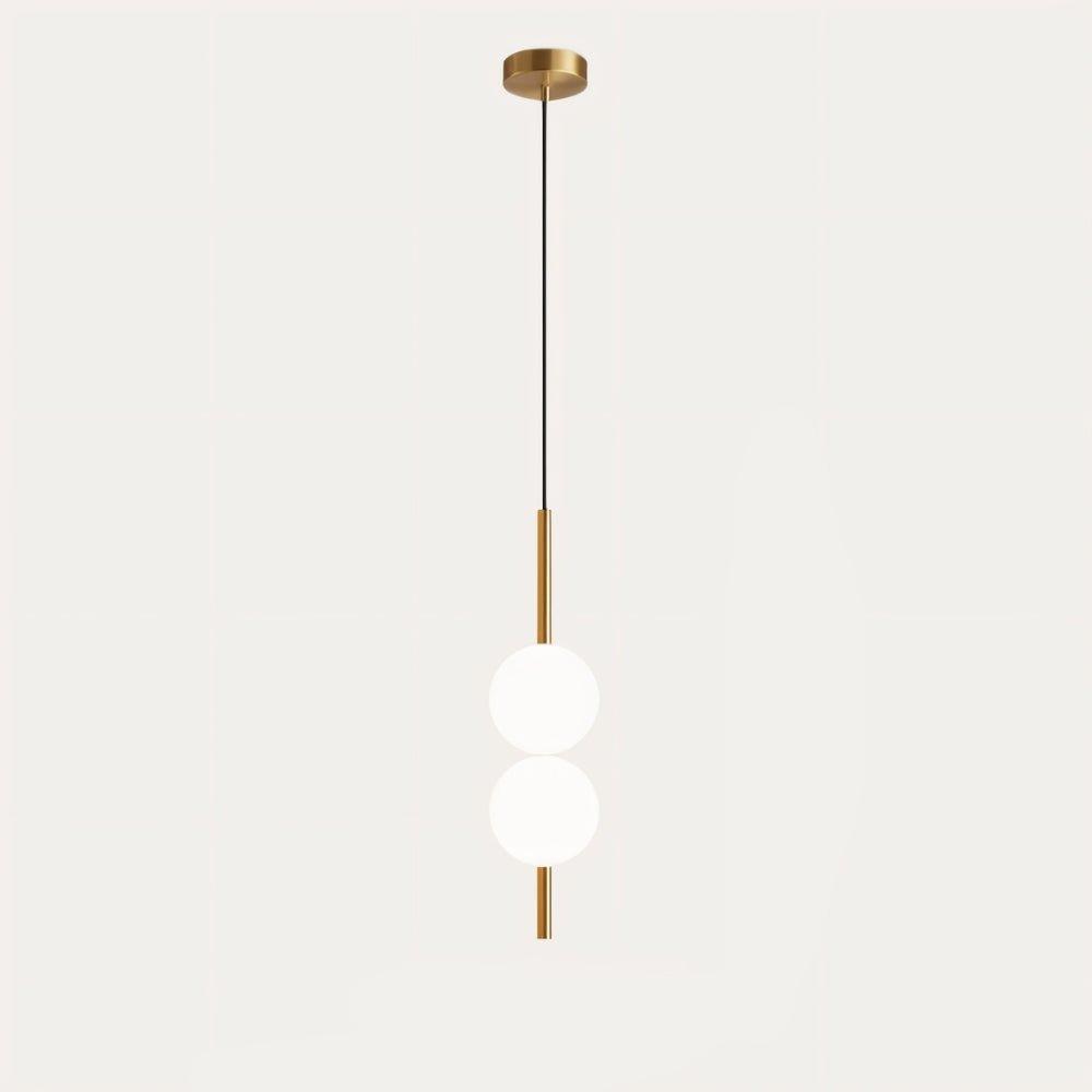 Suspension LED réglable Lyra — Abat-jour en boule de verre, silhouette d’inspiration nordique
