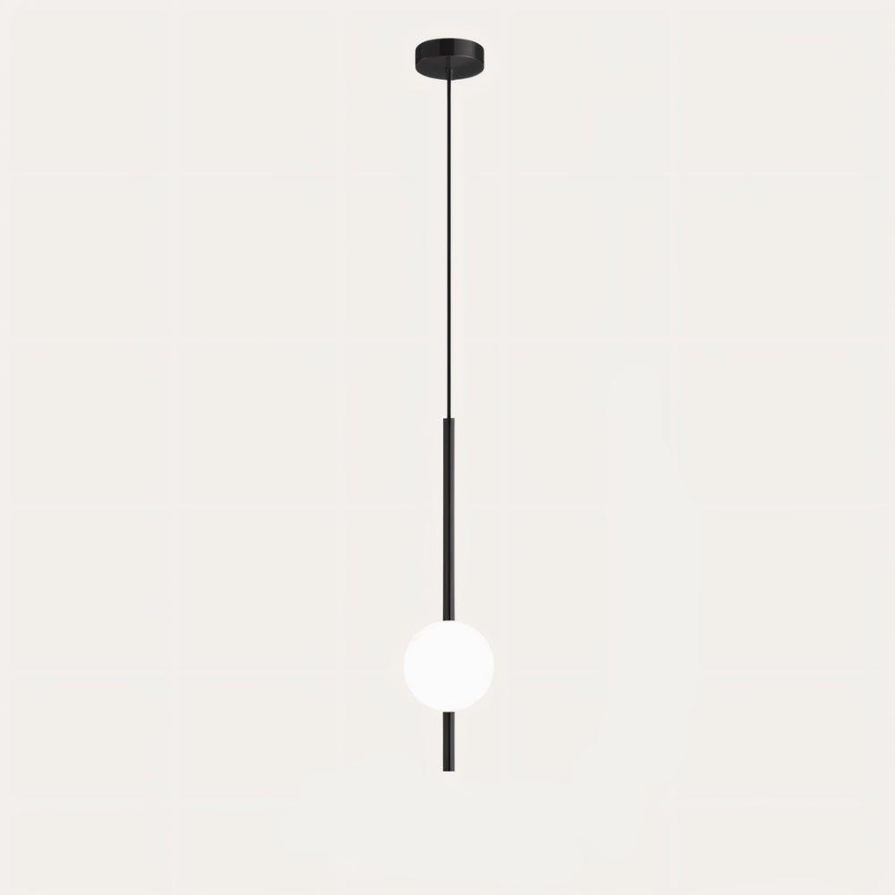 Suspension LED réglable Lyra — Abat-jour en boule de verre, silhouette d’inspiration nordique