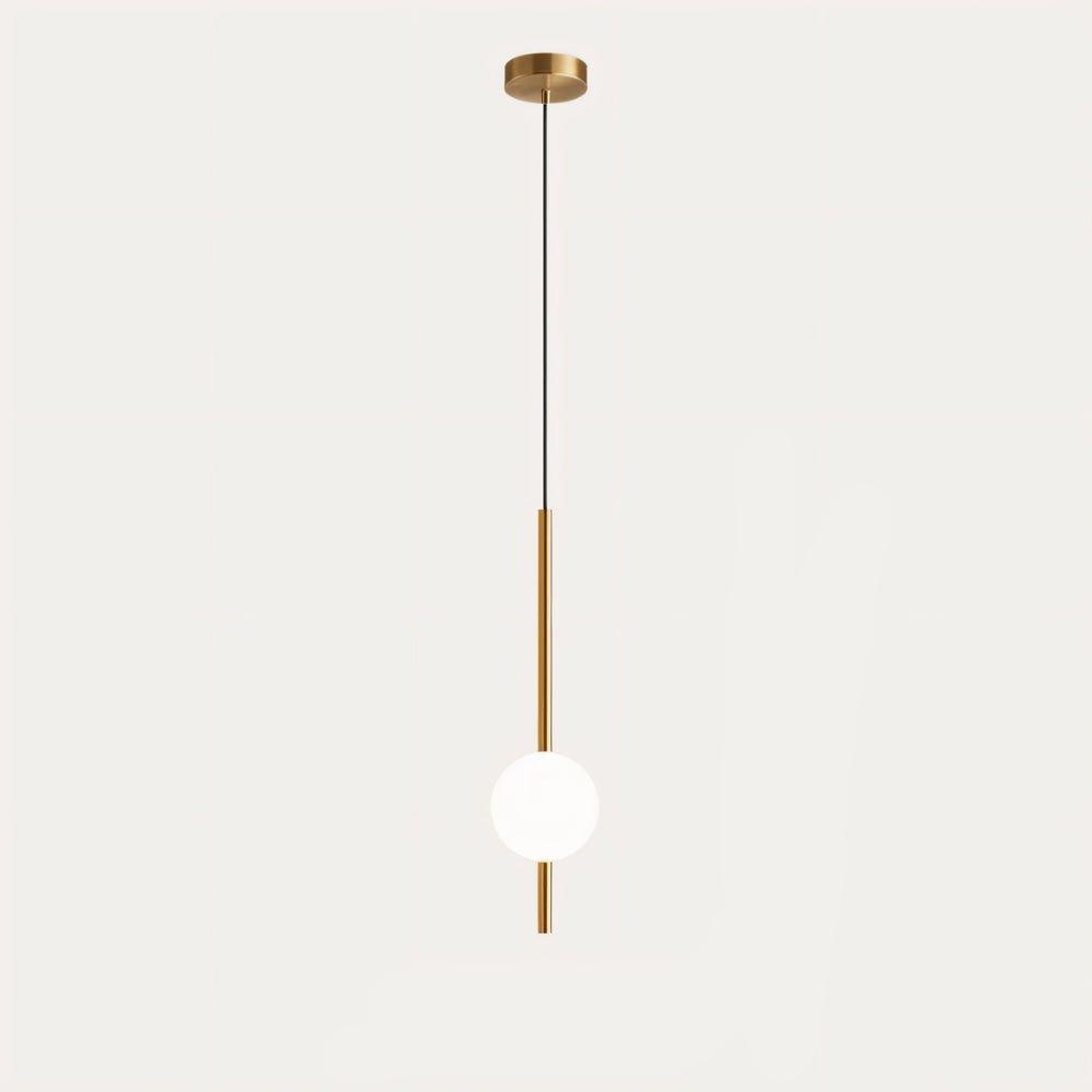 Suspension LED réglable Lyra — Abat-jour en boule de verre, silhouette d’inspiration nordique